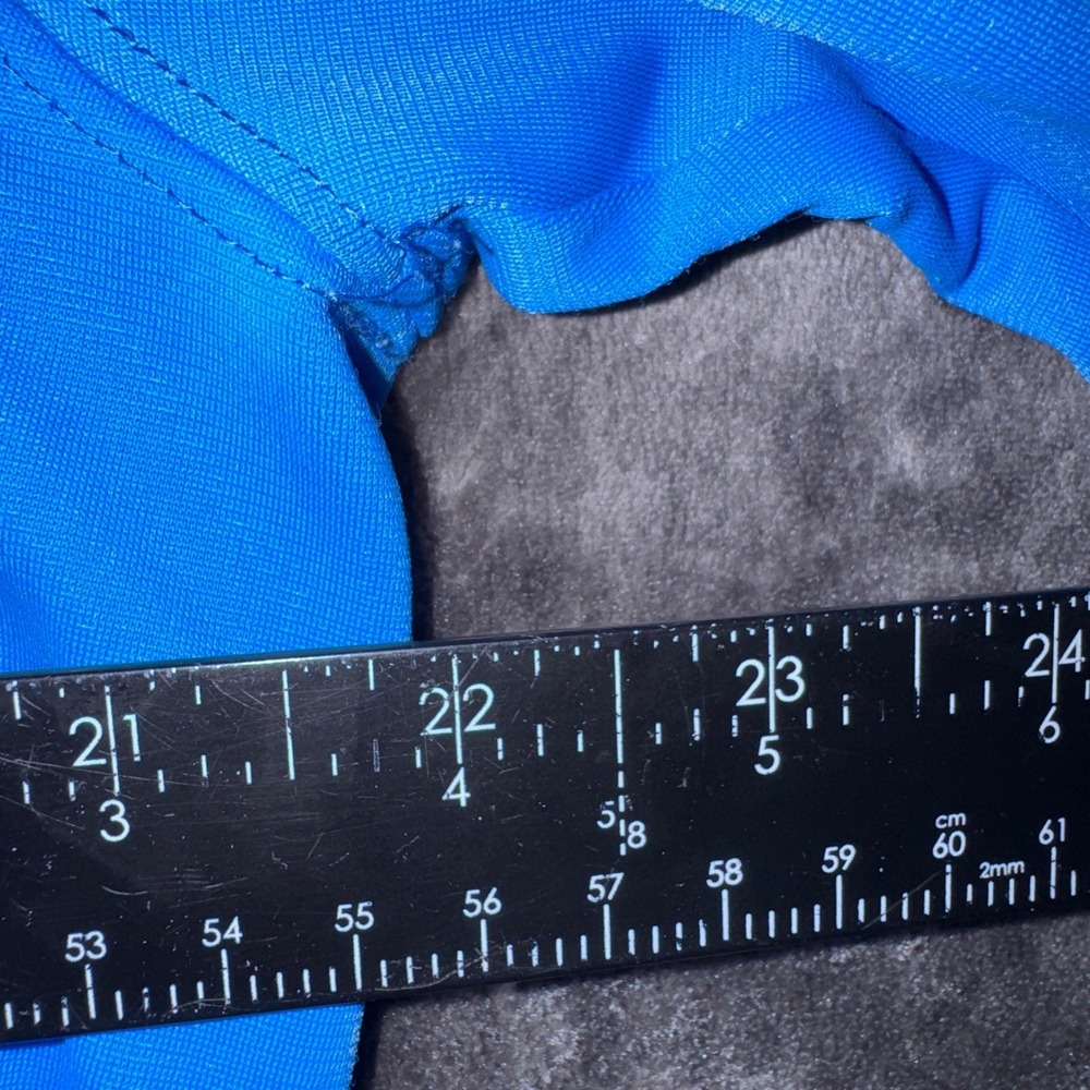 Nike Mens Colorblock Half Zip Hoodie Blue Navy Orange Swoosh Size M - Picture 15 of 15